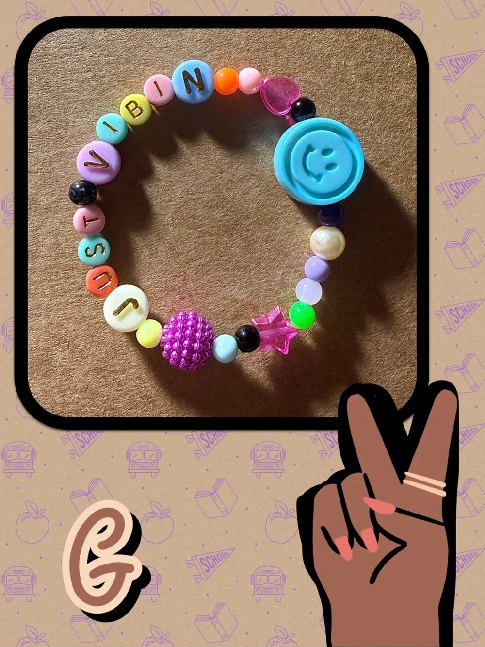 JUST VIBIN’ Beaded Stretch Bracelets for Tween, Teens and Young Adults